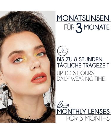 Iconic Colored Contact Lenses - Diamond Collection - Monthly Wear in Light Green & Gray - Natural Look for All Eyes - 1 Pair - Buy Online on GoSupps.com