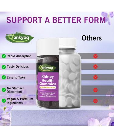 D mannose Gummies for Women Kidney Cleanse Detox & Repair Gummies Urinary Health & Kidney Stone* Support Chewable D-mannose with Astragalus Dandelion Milk Thistle Vegan Sugar-Free 60 cts 60 Count (Pack of 1) - Buy Online on GoSupps.com