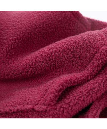 Fitwarm Fleece Dog Hoodie Dress Vest Sweater for Small Dogs Girl | Thermal Cat Apparel - Burgundy Red, Small - Buy Online on GoSupps.com