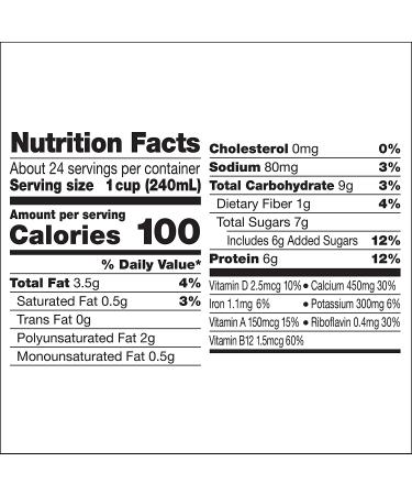 Soy Vanilla Non-Dairy Milk, 32 oz Cartons (Pack of 6) - Individually Packaged Dairy-Free Soy Milk - Buy Online on GoSupps.com