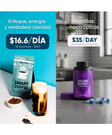 Organic Mushroom Coffee Ground Nootropic with Lions Mane Chaga Cordyceps & Red Grape Seed | Dark Roast for Focus Clarity Productivity & Brain Energy | Homodeus Smart Keto Coffee 30 Servings - Buy Online on GoSupps.com