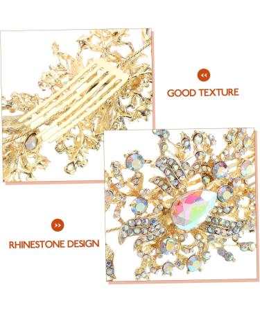 Ipetboom Decorative Rhinestone Hairpin Rhinestone Hair Comb Wedding Hair Accessories Rhinestone Hair Pin Hair Clip Tiara Hair Accessories for Girls Hair Piece Bride Modeling Zinc Alloy - Buy Online on GoSupps.com