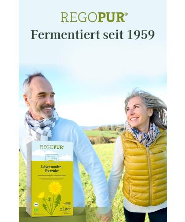 Regopur Organic Dandelion Extract 1L | 100% Vegan Fermented Additive-Free | Darnation Supplement for 3-Month Cure - Buy Online on GoSupps.com