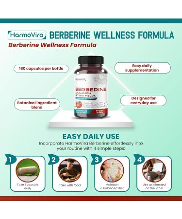 Liposomal Berberine with Cinnamon Bitter Melon & Natural Herbal Blend Supports Liver Function Gut Wellness & Immune System 180 Capsules 60 count (pack of 2) - Buy Online on GoSupps.com