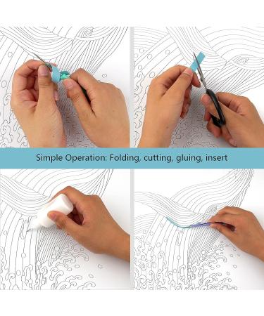 Uniquilling Paper Quilling Kit for Adults - DIY Craft Tools for Handmade Filigree Art, Room Decor and Gifts - 16x20 inch Whale Design (Basic) - Buy Online on GoSupps.com
