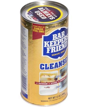 BAR KEEPERS FRIEND Powdered Cleanser 12oz - Effective Cleaning Formula (1-Pack) - Buy Online on GoSupps.com