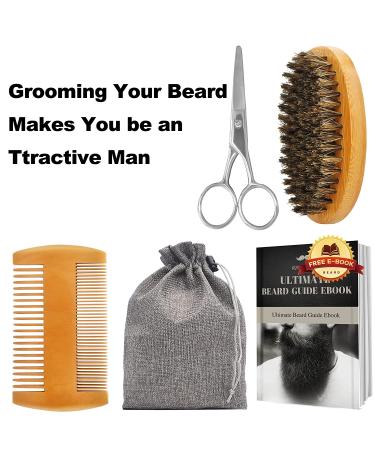 Complete Beard Growth Kit for Men - Beard Roller, Wash, Serum, Oil, Balm, Brush, Comb, Scissor, eBook - Perfect Beard Grooming and Care Gift Set - Buy Online on GoSupps.com