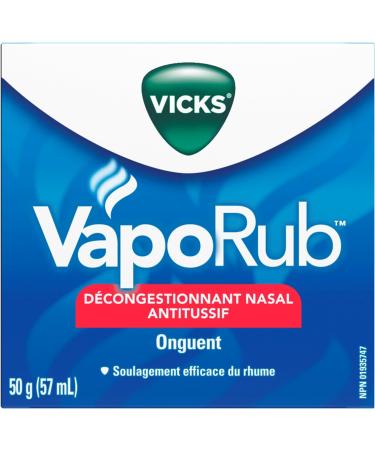 Vicks VapoRub Nasal Decongestant Cough Suppressant Relief from Cold Aches & Pains Chest Rub Ointment Original scent 50 g/57 mL 57 mL Original - Buy Online on GoSupps.com