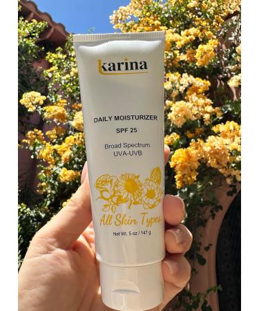 Karina Skincare Daily Moisturizer with SPF 25 Peptide and Antioxidant Formula for All Skin Types Hydrates Nourishes and Provides Broad Spectrum Sun Protection 5oz - Buy Online on GoSupps.com