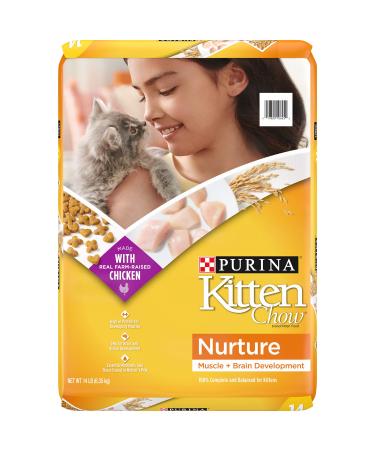 Purina Kitten Chow Dry Kitten Food, Nurture Muscle + Brain Development - 14 lb. Bag
