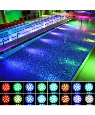 Czemo Pool Lighting - 4 Magnetic LED Underwater Lights with Remote Control | IP68 Waterproof for Pools Ponds & Aquariums - Buy Online on GoSupps.com