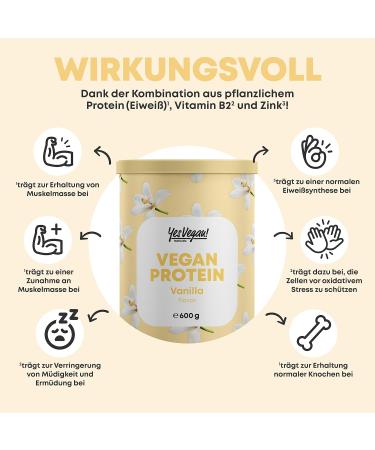 Vegan Protein Powder with Free Shaker - Vanilla Flavor | B2 & Zinc | Plant-Based Alternative to Whey Protein - Buy Online on GoSupps.com
