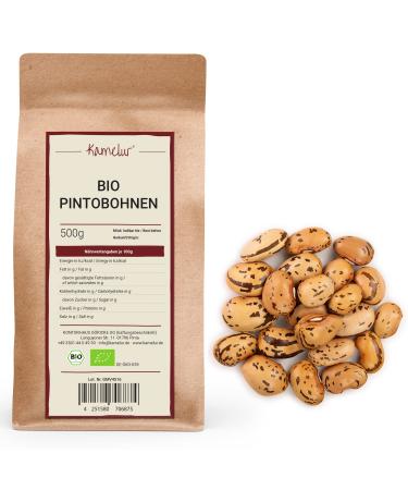 Camelur 1kg organic pinto beans dried - pint beans quail beans organic without additives - dried beans.