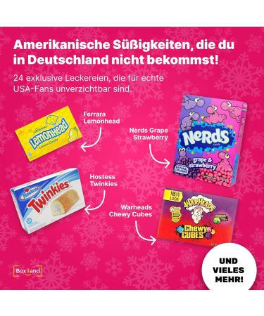  Boxiland 2023 American Advent Calendar I 24 Original Sweets from America I American Advent Calendar Candy - Buy Online on GoSupps.com
