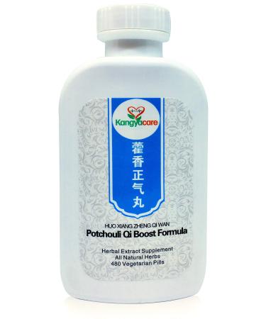 Kangyacare Huo Xiang Zheng Qi Wan - Agastache Qi Boost Formula - Relieve Gut Discomfort Promote Digestive System - All Natural Herbs - 480 Pills