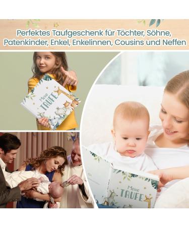 High-Quality Guest Book for Baptism - Perfect Gift for Young Girls & Godchildren | 96 Pages for Photos & Congratulations | Elegant Baptism Decoration in Blue - Buy Online on GoSupps.com