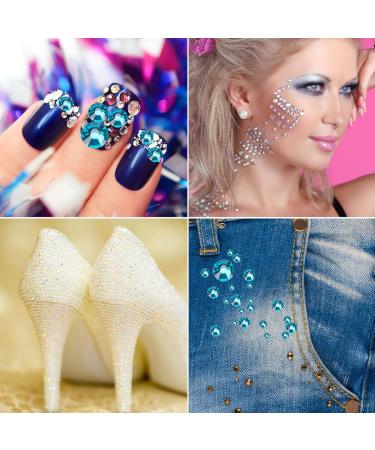 Jollin Flat Back Crystals - 576PCs Blue Zirconia SS20 Gemstones for Nail Art - Glittering Glass Stones - Buy Online on GoSupps.com