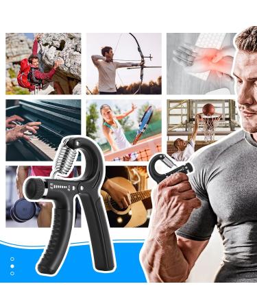Juhumee Hand Trainer - Adjustable Forearm Workout Set (5-60 kg) | Strengthen Hands Fingers & Forearms | Ideal Finger Stretcher & Resistance Tool - Buy Online on GoSupps.com