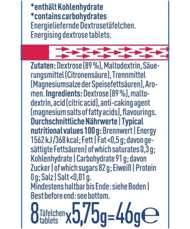 Dextro Energy Classic Cubes (46g) - Fast-Acting Carbohydrates Lactose-Free & Gluten-Free Energy Boost for Brain & Muscles - International Shipping Available - Buy Online on GoSupps.com