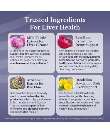 Liver Renew - Liver Cleanse Detox & Repair - Liver Support Supplement with Artichoke Extract Milk Thisle Dandelion and Turmeric (1 Bottle) 60 Count (Pack of 1) - Buy Online on GoSupps.com