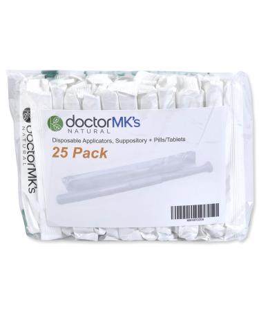 Suppository Applicators (25-Pack) Fits Most Suppositories Pills and Tablets Individually Wrapped Disposable by Doctor MK's