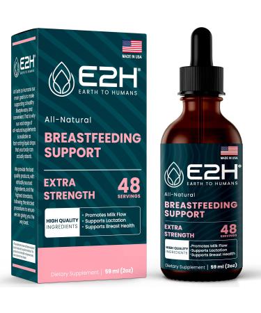 E2H Breastfeeding Supplement and Lactation Support - Liquid Lactation Supplement - Contains Fenugreek Milk Thistle Fennel and More - No Alcohol - Vegan - 2 Fl Oz 2 Fl Oz (Pack of 1)
