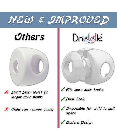 New & Improved - Door knob Baby Safety Cover - 5 Pack - Deter Little Kids from Opening Doors with A Child Proof Door Handle Lock - Driddle - Buy Online on GoSupps.com