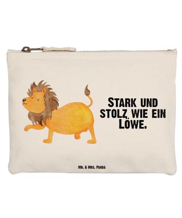 Mr. & Mrs. Panda size M make -up bag zodiac sign lion - gift lion zodiac sign king of animals sloppiness birthday white m