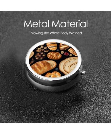 Buy Round Pill Box - 3 Compartment Mini Decorative Portable Organizer for Cheese Sandwiches & Vitamins | International Shipping Available - Buy Online on GoSupps.com