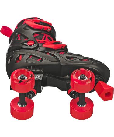 Roller Derby Track Star Adjustable Roller Skates - Black/Red - Large (3-6) | Boys & Girls Beginners - Buy Online on GoSupps.com