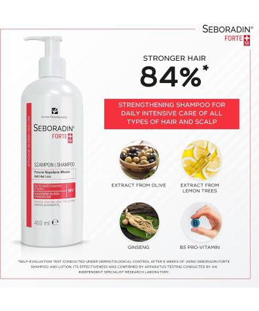 Seboradin Forte Hair Balm for Hair Loss & Thinning - 400 ml | Premium Conditioner with Vitamins & Natural Extracts for Thickening & Growth | Natur Technology Hair & Scalp Treatment - Pack of 1 - Buy Online on GoSupps.com