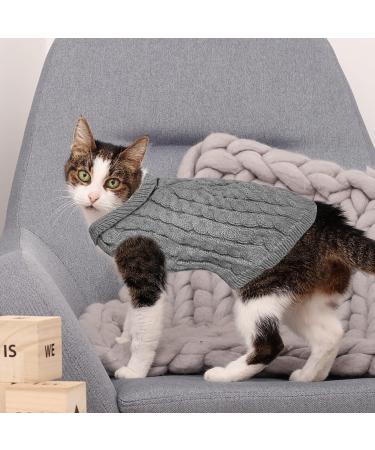 Warm Winter Dog Sweater | Cozy Knitted Turtleneck for Small & Medium Pets | Gray M - Buy Online on GoSupps.com