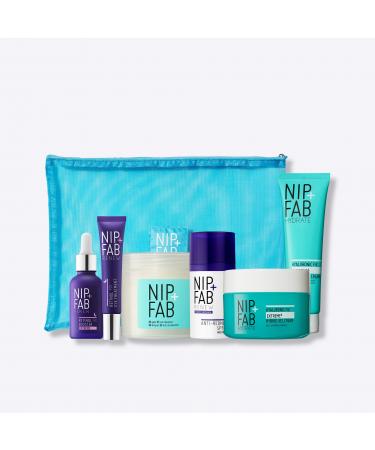 Nip + Fab Renew & Hydrate Gift Set | Firm Tone and Reduce Fine Lines with Retinol | Retinol Booster Eye Drops | Hyaluronic Pads Cream