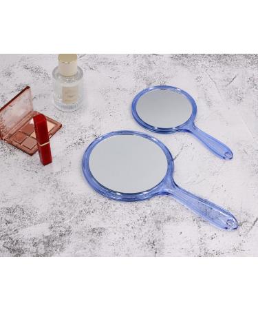 Buy OIGUMR Large Double Sided Handheld Mirror - 1x/2x Magnification Cute Design 5.8x10.6 inch Blue - Perfect for International Shipping! - Buy Online on GoSupps.com