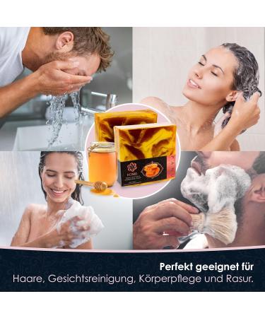 Premium Panu Honey Soap - Vegan All Skin Types - Natural Solid Shower Gel & Shampoo - 110g - Buy Online on GoSupps.com