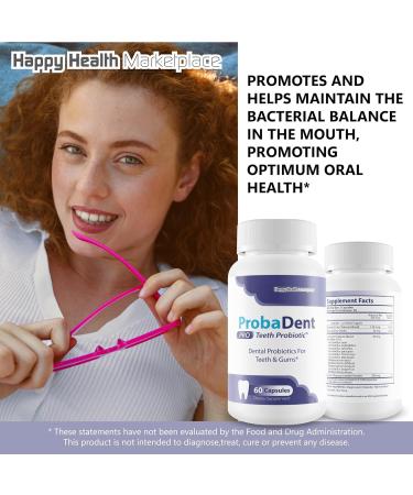 Proba Dent Pro Teeth Probiotic - Our Best Dental Probiotics for Dental Care - Oral Probiotics for Teeth and Gums - Oral Dental Probiotics For Bad Breath - Plan Ahead & Practice Provadent Mouth Care - Buy Online on GoSupps.com