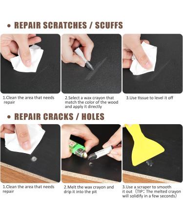 DEWEL Wood Filler & Repair Kit - 42 Set | Wax Pen Touch Up Paint Pens Scratch Remover for Wood Floors & Furniture - Buy Online on GoSupps.com