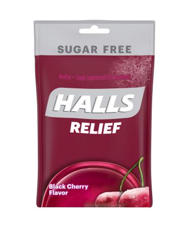 Halls Relief Sugar Free Cough Drops BLACK CHERRY 25 Count BLACK CHERRY 25 Count (Pack of 1)