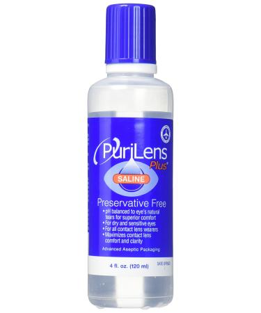 Purilens Plus Saline - Unisol 4 Replacement, 4 Fl Oz (Pack of 4)