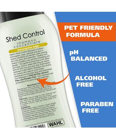 Wahl Shed Control Pet Shampoo | Lemongrass, Sage, Oatmeal & Aloe | 24 Oz - Model 820005A - Buy Online on GoSupps.com