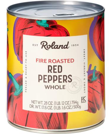 Roland Foods Fire Roasted Red Peppers Whole Peppers Specialty Imported Food 28-Ounce Can (Pack of 4) - Buy Online on GoSupps.com