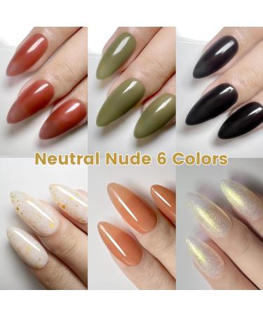 YTD LIKOMEY UV Nail Polish Shellac Set - 6 Translucent Colors Base & Top Coat 8 PCs 7.5ml Gel Kit for Professional Manicures - Buy Online on GoSupps.com
