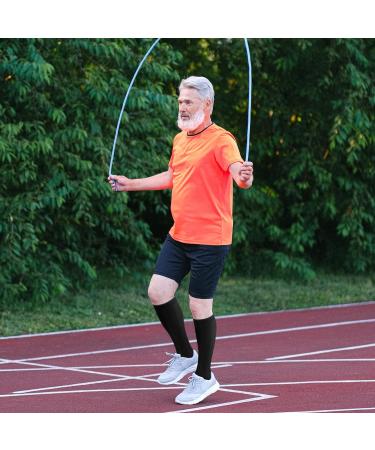 Medical Grade 30-40mmHg Compression Socks for Men & Women - Knee High Support Socks for Running, Hiking - 1-2 Pack (Black, L-XL) - Buy Online on GoSupps.com