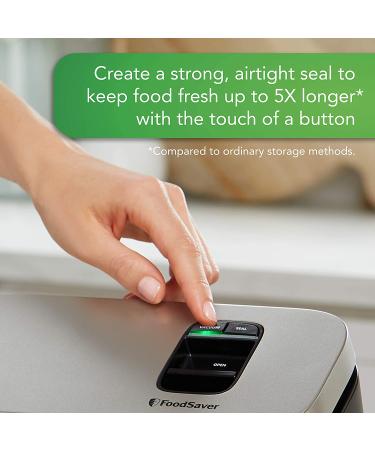 FoodSaver Space Saving Vacuum Sealer Machine with Bags and Roll - Airtight Food Storage and Sous Vide | Silver - Buy Online on GoSupps.com