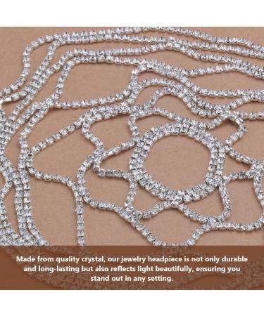 Bridal Headpiece Jewellery 1920s Headpiece Bling Rhinestones Flapper Head Chain Cap Party Hair Accessories for Women Costume Hair Accessories - Buy Online on GoSupps.com