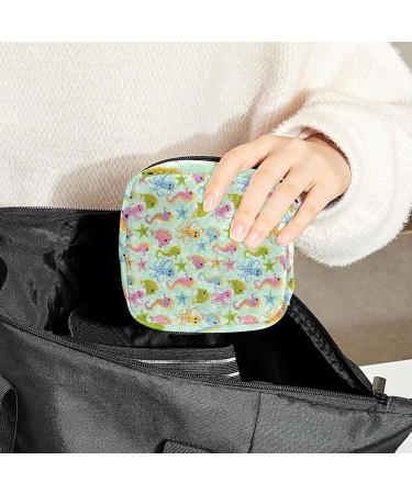 GIAPB Period Bag Sanitary Napkin Storage Bag Period Pouch Travel Makeup Bag Cartoon Starfish and Fish Color2490 - Buy Online on GoSupps.com