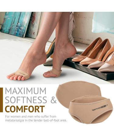 BALL OF FOOT CUSHION SLEEVES - Metatarsal Pads for Burning Sensations, Metatarsalgia Pain Relief - Gel Pads for Men & Women - Beige - Buy Online on GoSupps.com