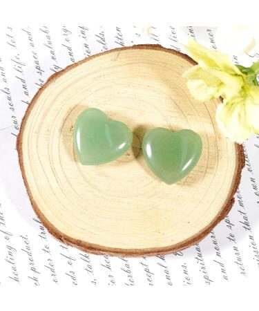 Soulful Healing Green Aventurine Crystal Heart Pocket Stones - 20mm (2pcs) for Reiki, Meditation, and Stress Relief - Buy Online on GoSupps.com