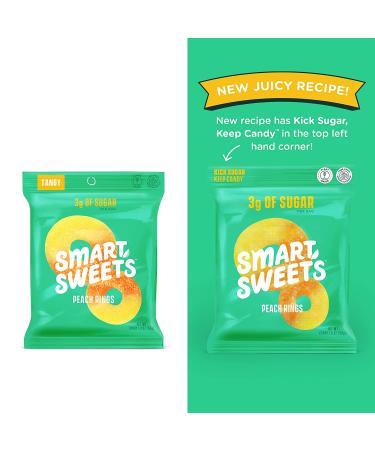 SmartSweets Peach Rings - Guilt-Free Candy, 1.8 OZ | Low Sugar, Vegan Treats - Buy Online on GoSupps.com