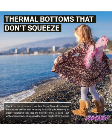 Rocky Girl's Thermal Bottoms - Rainbow Design, Small - Insulated Base Layer Pants for Outdoor Ski & Extreme Cold - Buy Online on GoSupps.com